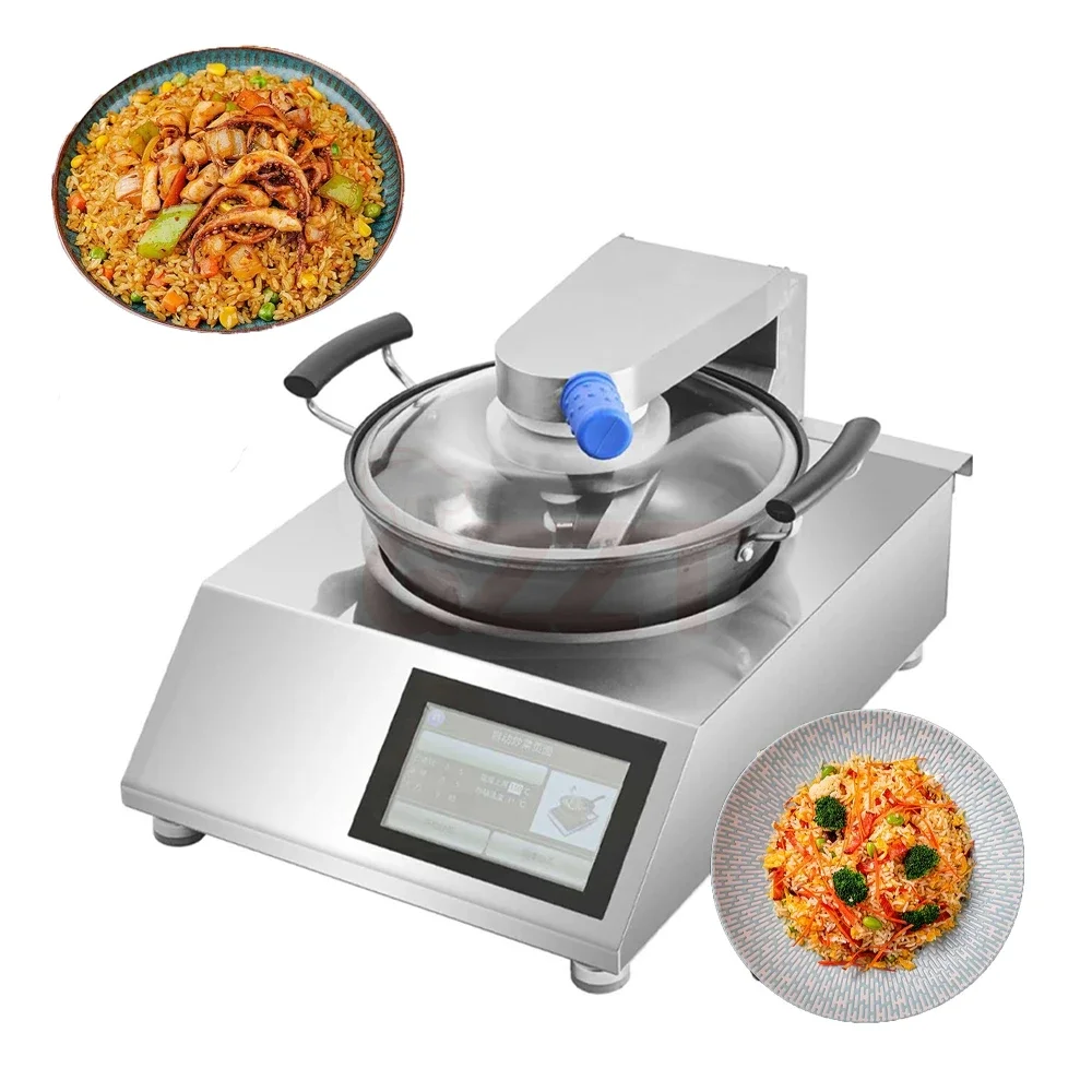 Restaurante máquina de arroz frito robô inteligente fogão wok chef máquina de cozinhar automática panela de indução inteligente