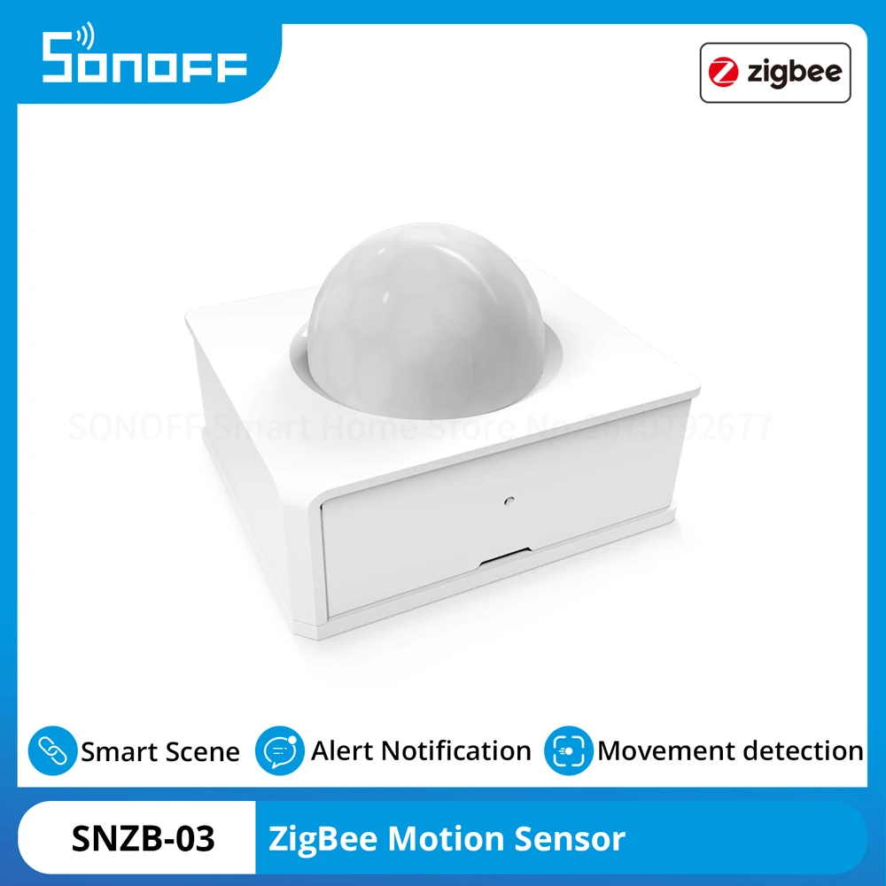 SONOFF SNZB-03 Zigbee Motion Sensor Smart Home Security Alert Notification Smart Scene Work With ZBBridge-P  via eWeLink APP