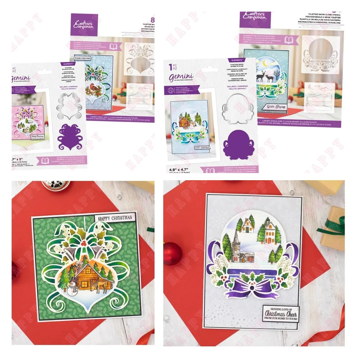 

Christmas Metal Cutting Dies And Stencils Bauble Globe Snow For DIY Scrapbooking Diary Album Paper Template Card Embossing Mould