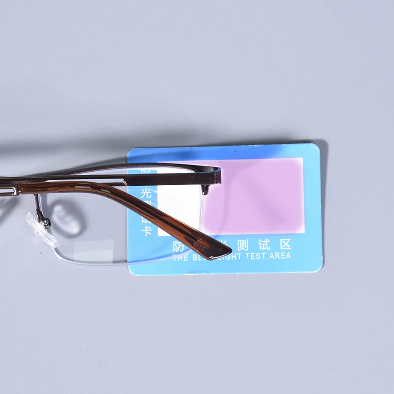 2025 männer Blau Licht Blockieren Lesebrille Metall Halb Rahmen Brillen Mit Frühling Scharnier Computer Reader + 125 + 175 – Detail 2