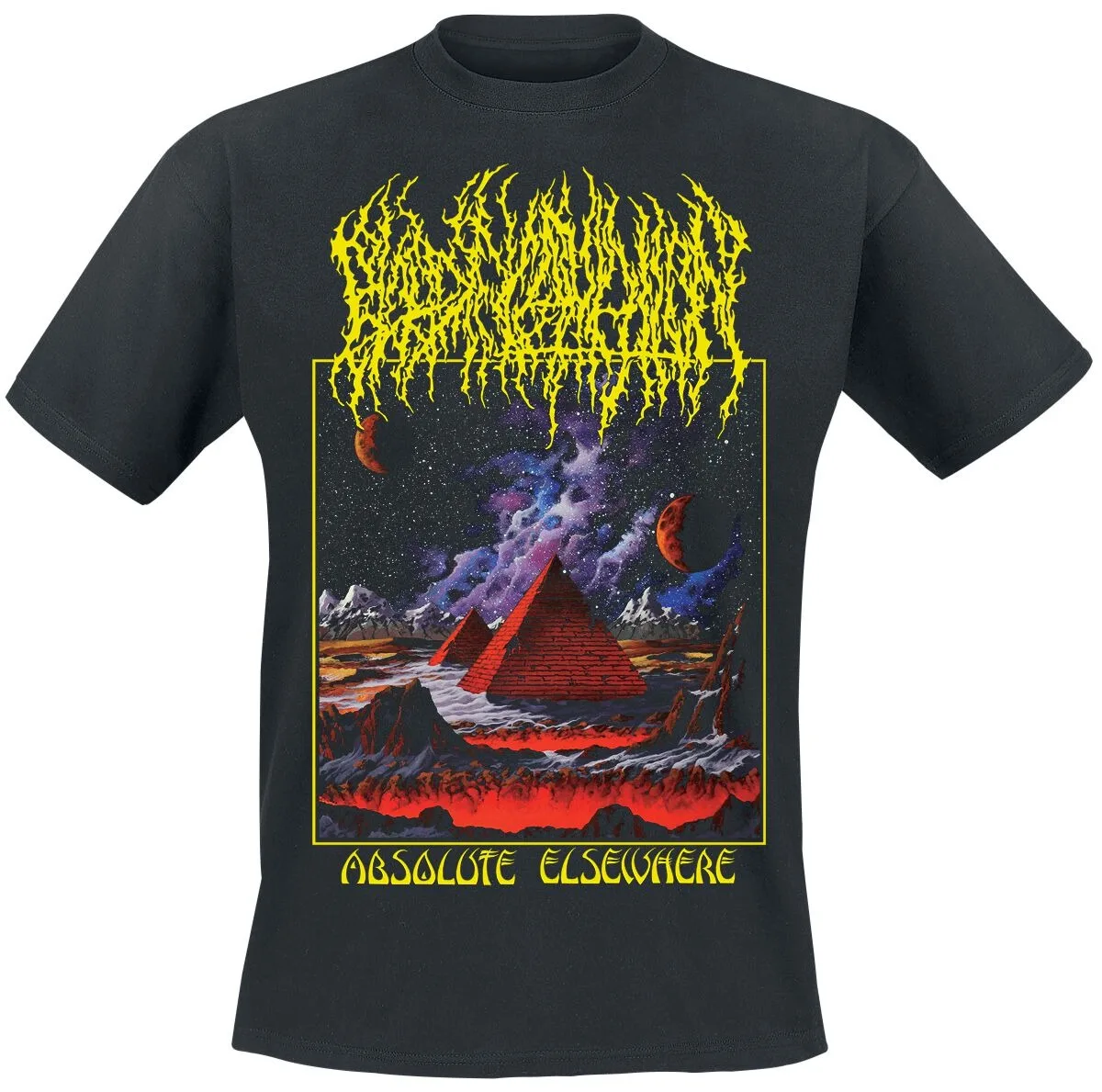 Blood Incantation Absolute Elsewhere Unisex T-shirt Pyramid Galaxy Print Death Metal Tee