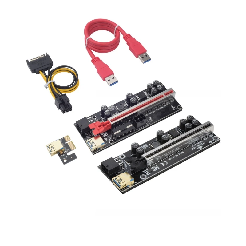 

009S USB3.0 PCI-E Riser VER009S for Express 1X 4X 8X 16X Extender Pcie Riser Adapter Card 15pin To 6pin 4Pin Dropship