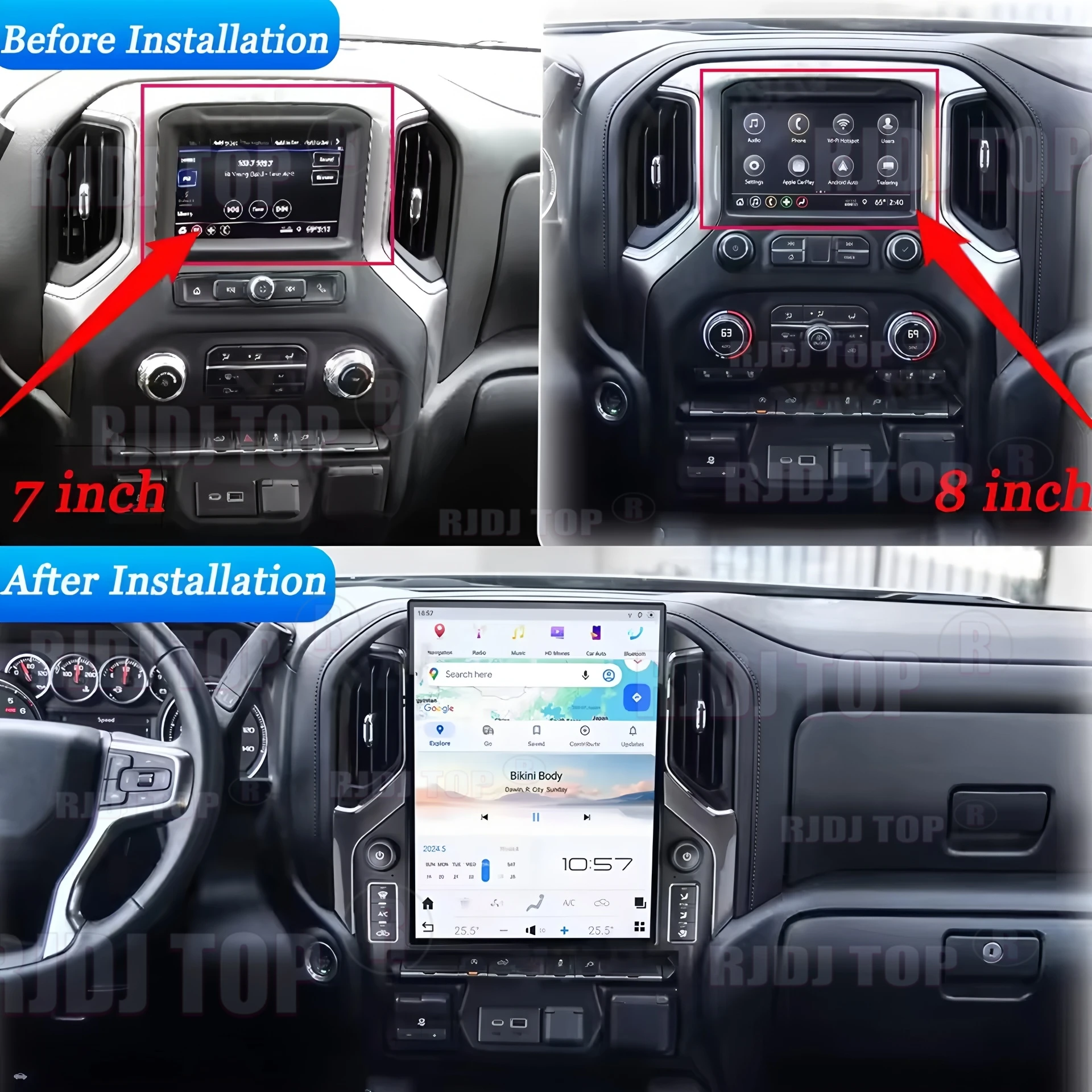 15.6 Android 13 Car Radio for GMC Sierra Chevrolet Silverado 2019 2020 2021 2022 2023 Carplay Car GPS Navigation Multimedia