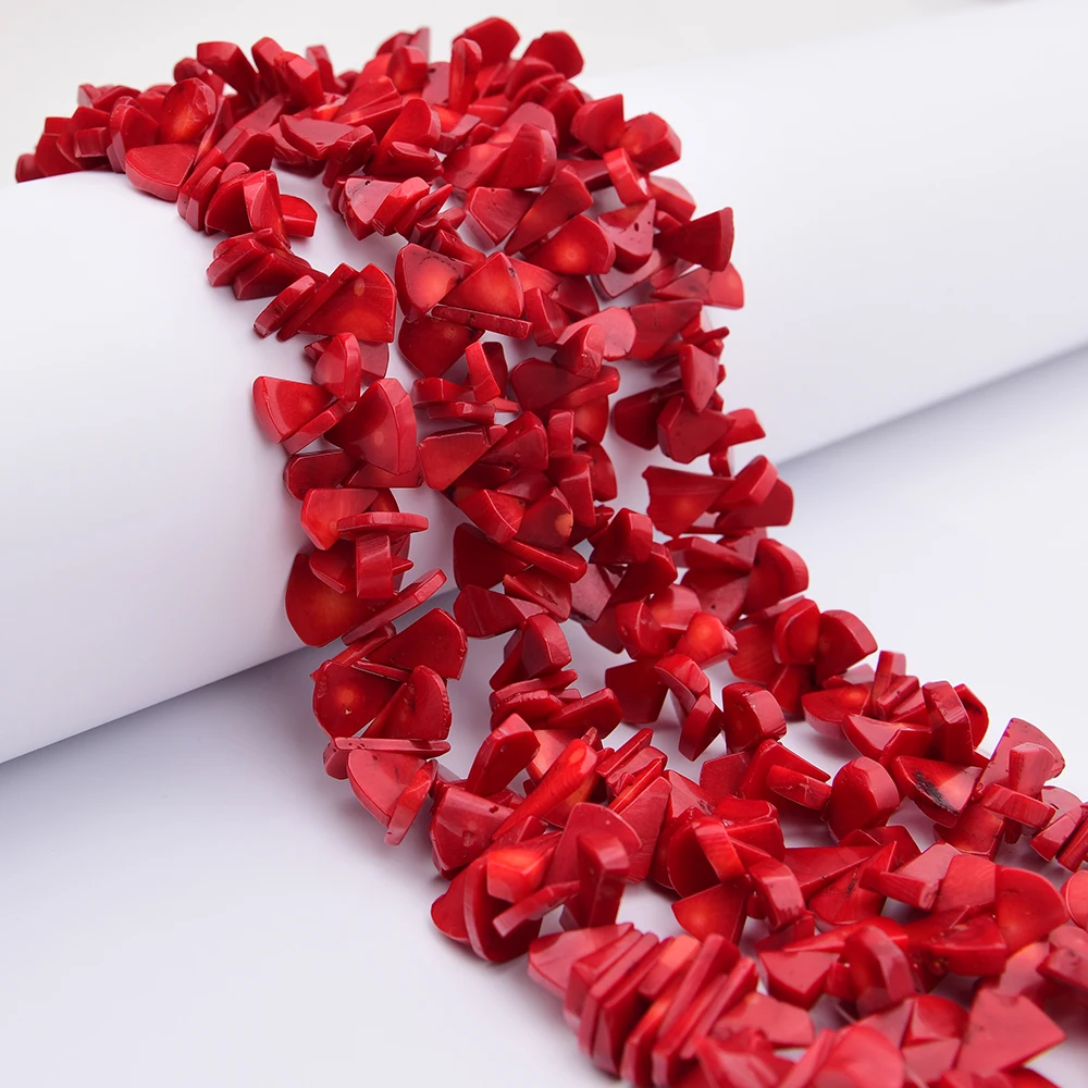 APDGG Natural Red Coral Top-drilled Teardrop Gems Loose Beads 14'' Strands Jewelry Making DIY
