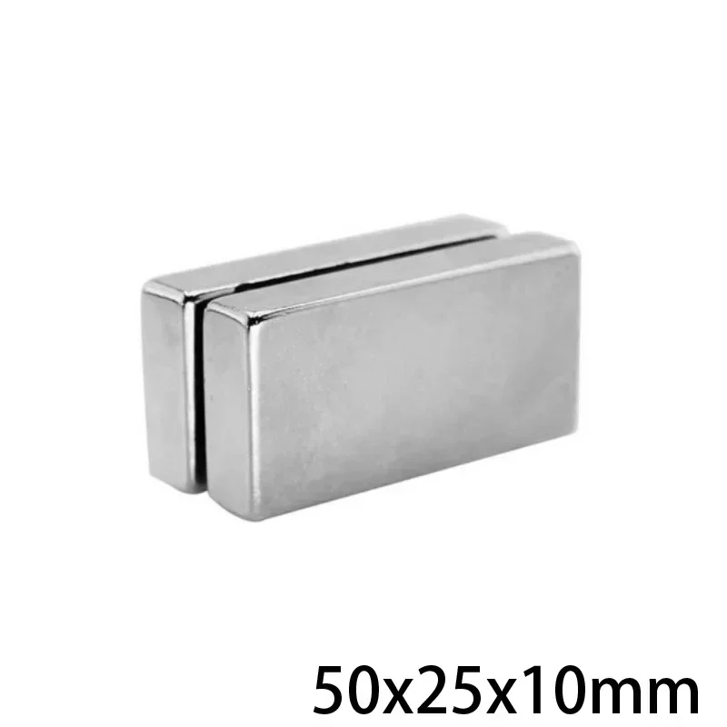 50x25x10 Cuboid Block Neodymium Magnet 50x25x10mm For Home Refrigerators, Offices DIY 50mm*25mm X10mm Strong Magnets 50*25*10