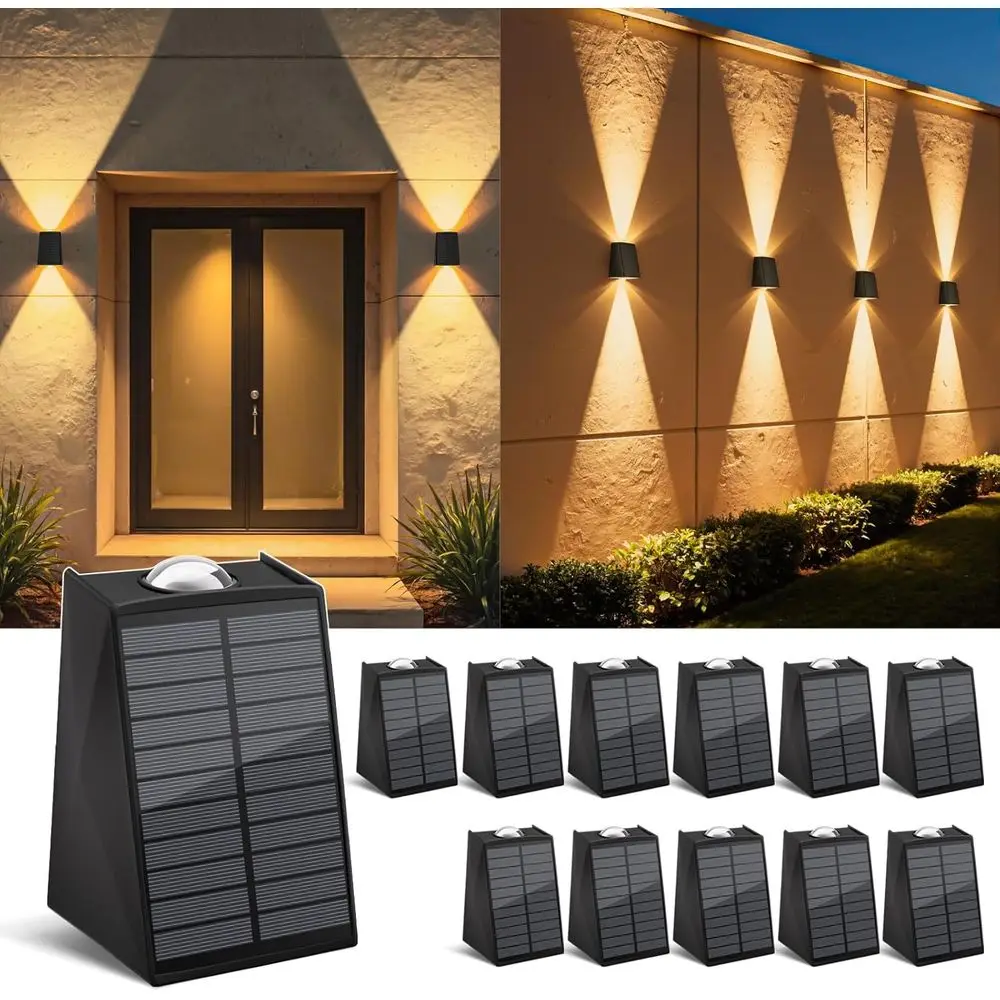 

Уличный водонепроницаемый светодиодный настенный светильник - освещение вверх и вниз для дома, патио, двора и других объектов (теплый белый свет)