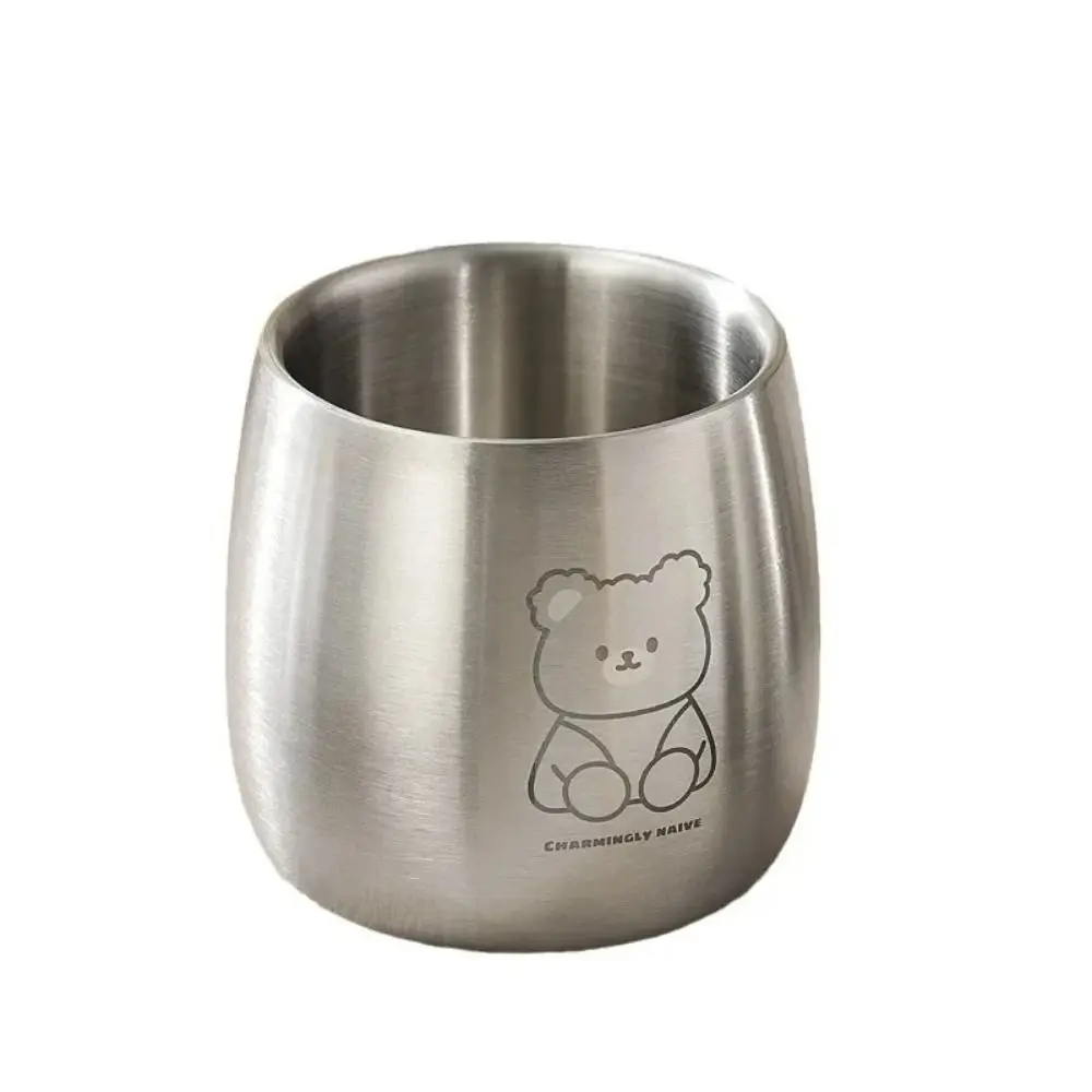 

Anti Scalding Children Water Cup 304 Stainless Steel Cute Pattern Kids Drinking Cup Thickened Double-layer Coffee Mug