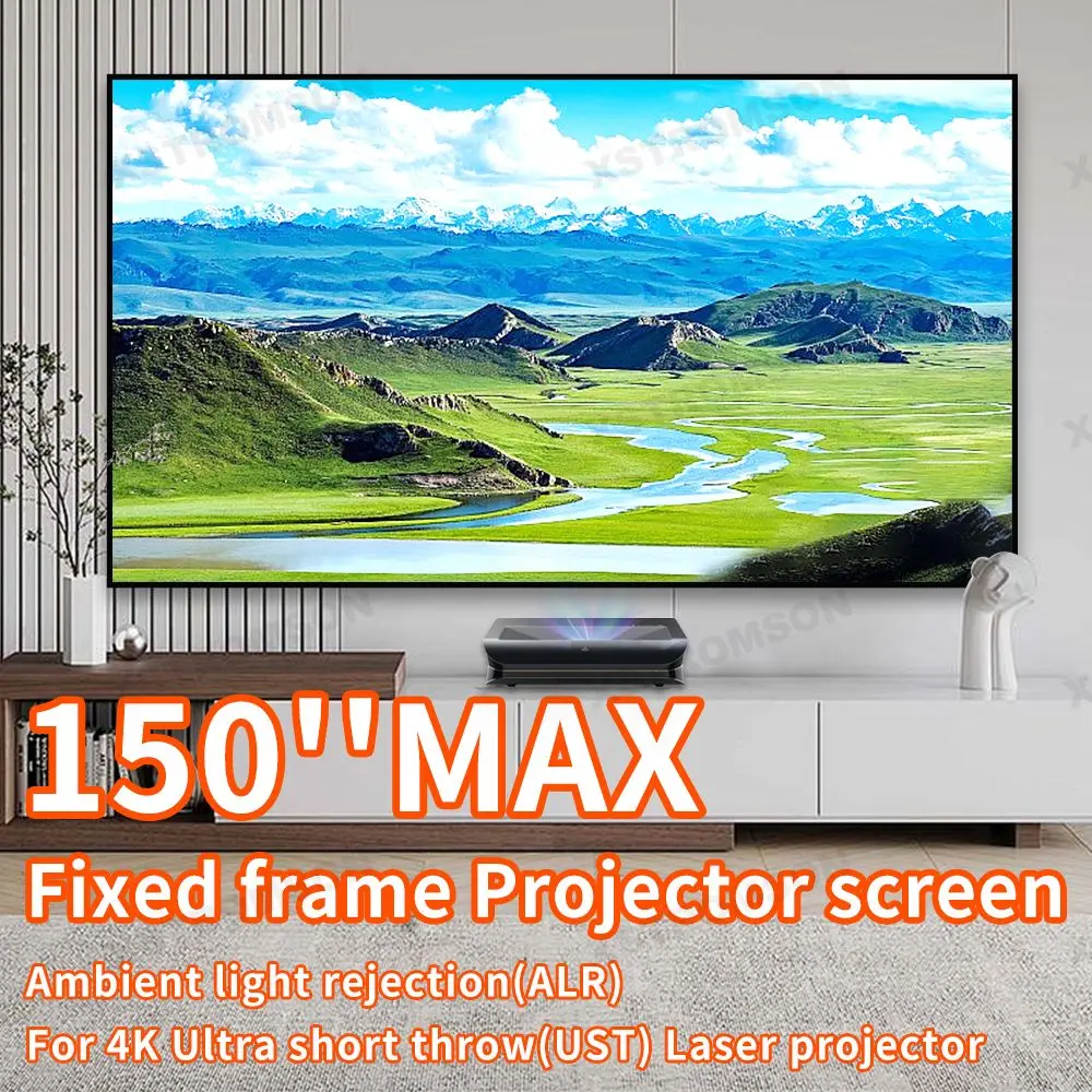 

Top ALR UST T Prism Frame Projection Screen 135-150 Inch Anti-light Best For UST Ultra Short Throw Projector For Home Theater 4K