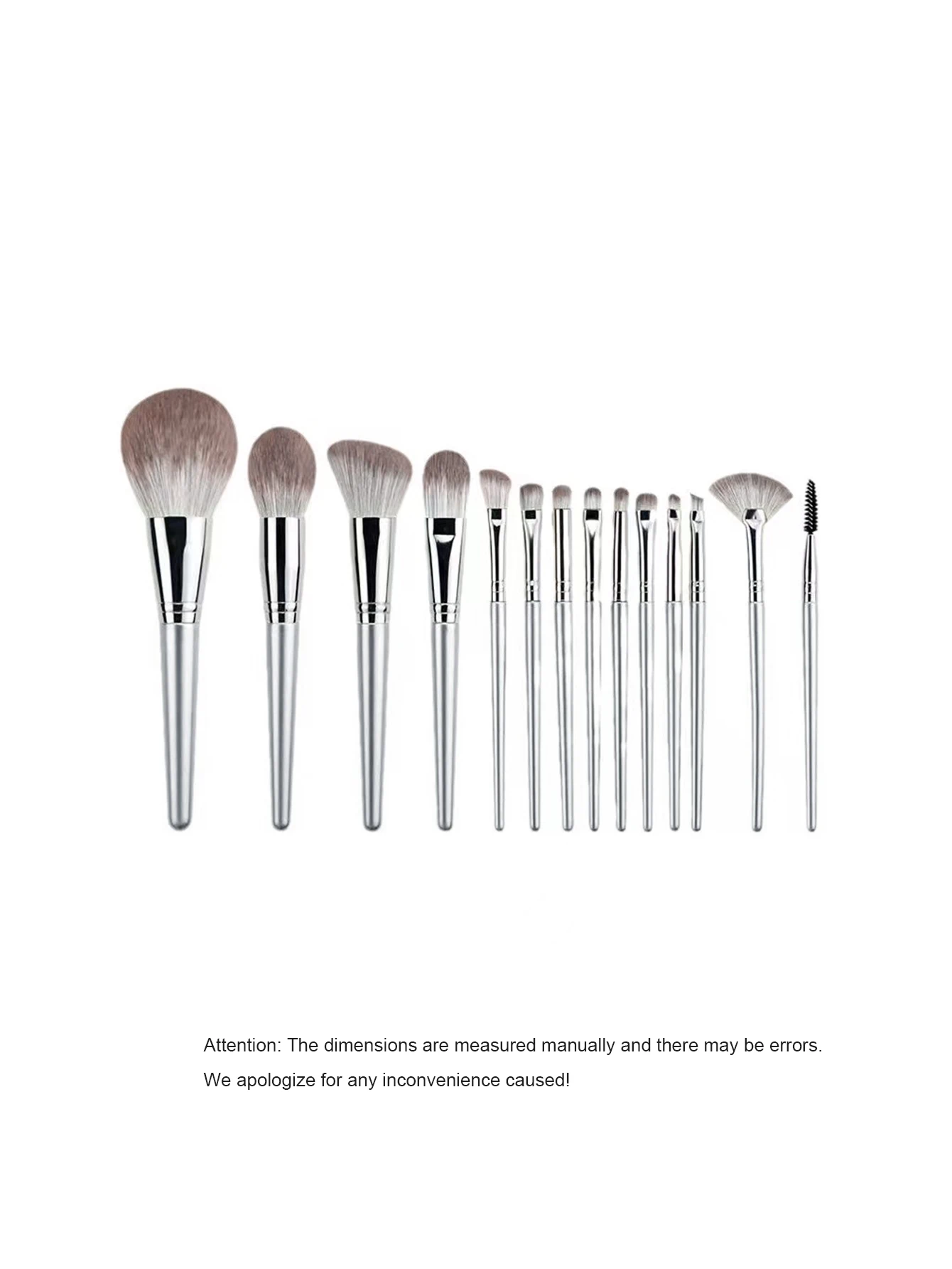 1 Set Of 14 Makeup Brushes Soft Hair Eye Shadow Powder Blusher Face Repair Nose Shadow Makeup Artist Complete Set Of Tools