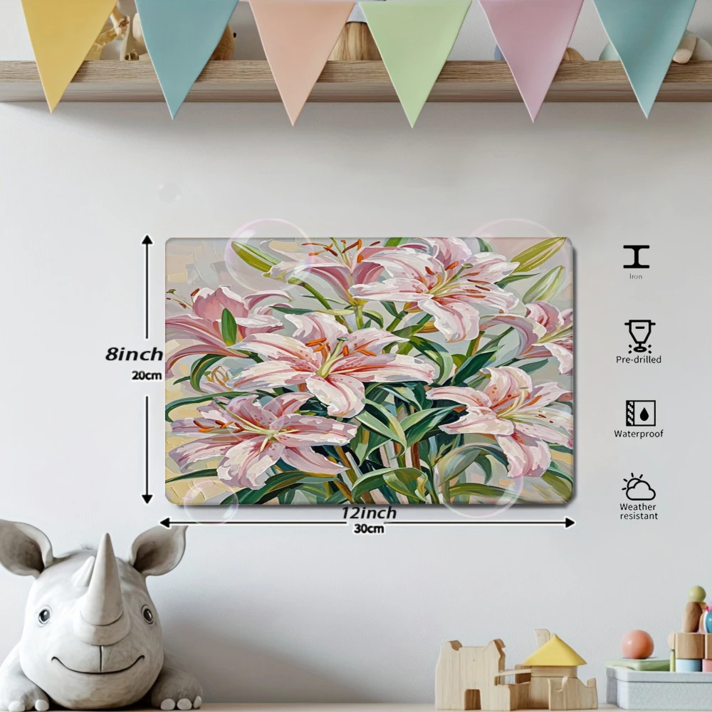 Retro metal decorative painting , 8x12 inches ,Home decoration, Christmas atmosphere,daily gifts, A gift for her,Valentine's Day