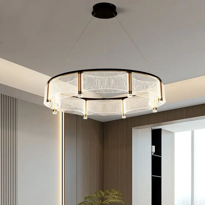

2025 New Italian Minimalist Modern Minimalist Nano Board Acrylic Living Room Pendant Light Luxury Personalized Restaurant LED