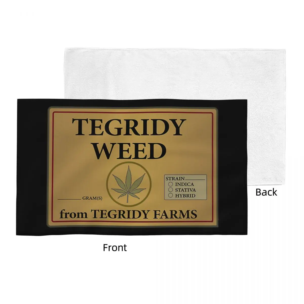 Custom Tegridy Weed From Tegridy Farms Soft Face Towel Quick Dry Pool Bath Cotton Towels Breathable view 2