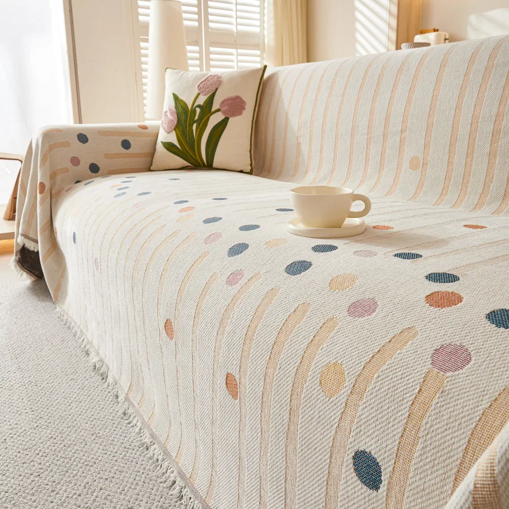 Thicken Chenille Sofa Cover Sofa Blanket Simple Cushion Ins Wind Sand Hair Towel Fashion Lunch Blanket Sofa Towel