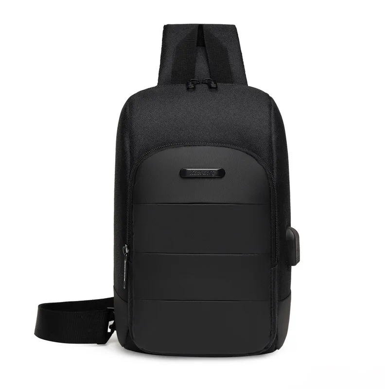 Chest Bag for Men Waterproof USB Crossbody Bag Men's Chest Pack Short Travel Messenger Bag Fashion Designer Chest Bag Handbags