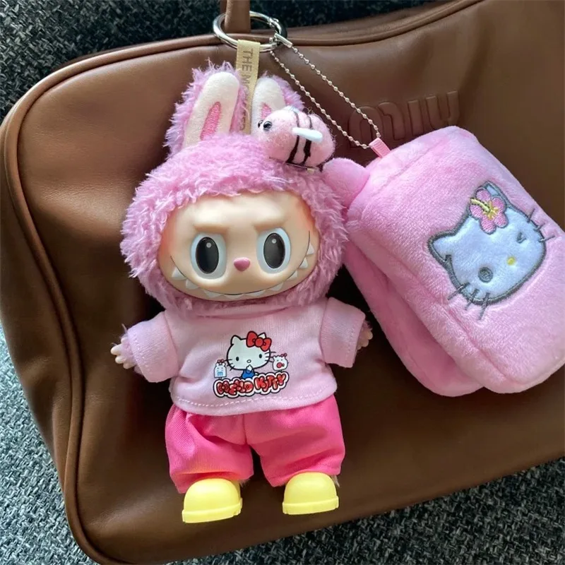 15 17cm ラブブドール用 水玉模様ストラップスカート衣装 かわいいハローキティ カウボーイストラップパンツ ストレートレギンス服 ロパ