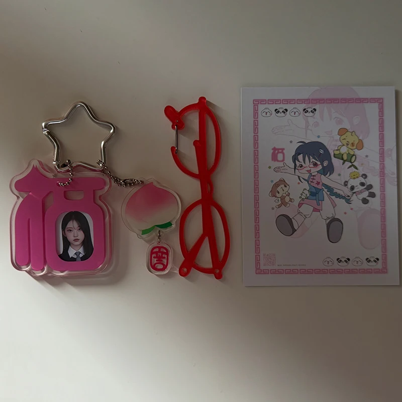 جديد نظارات تصميم تسلق مشبك حقيبة سلسلة مفاتيح سحرية الإبداعية لطيف الاكريليك سيارة قلادة ظهره سحر الديكور