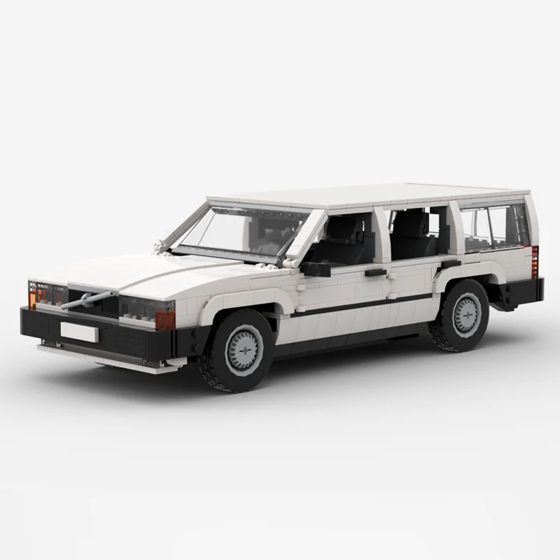 

1614PCS Vov 740 white Station Wagon retro collection series car model adult children toys Christmas gift blocks