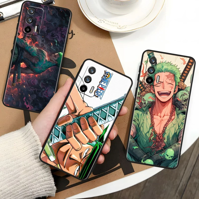 Anime One Pieces Zoro For OPPO Realme GT Neo 5 SE 10 9i 8i 7i 6s 5 Narzo 50i 50A 240W Pro Plus Black Soft Phone Case