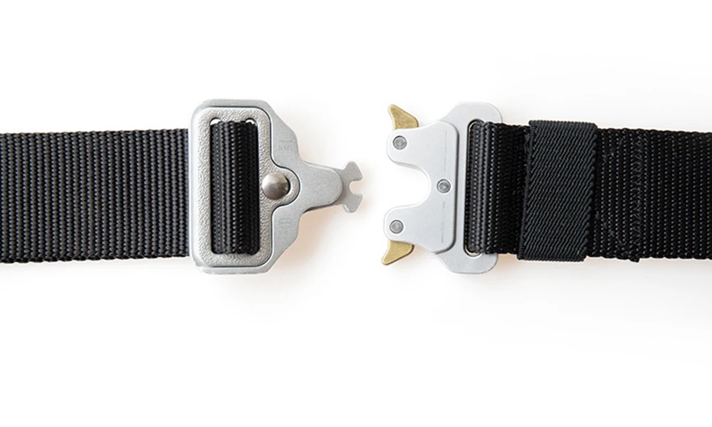 38mm Taktischer Gürtel für Herren Robuster Nylon-Hüftgürtel mit Silberschnalle Unisex Designer-Jeansgürtel für Damen – Detail 10