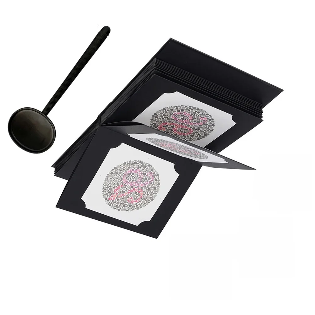 38 Plates Ishihara Color Vision Test Book 2025 with Eye Shading Lenses for Professional Optometry and Color Blindness Detection