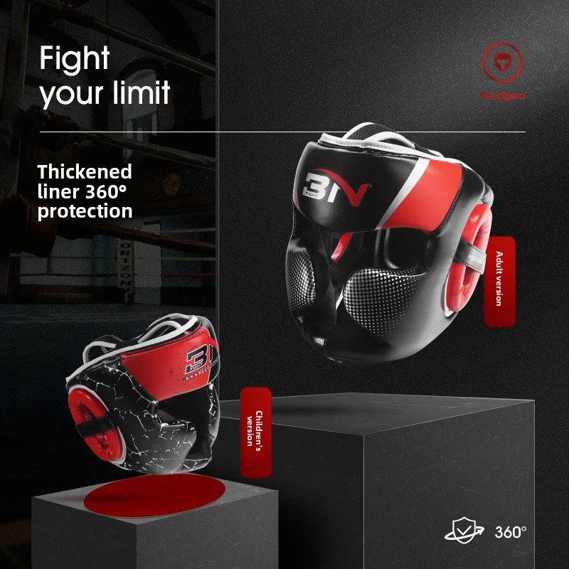 

Children Boxing Head Protection, Thickened Cheek Guard, Taekwondo Muay Thai Training Helmet,MMA Sparring Gear for Kids Ages 5-12