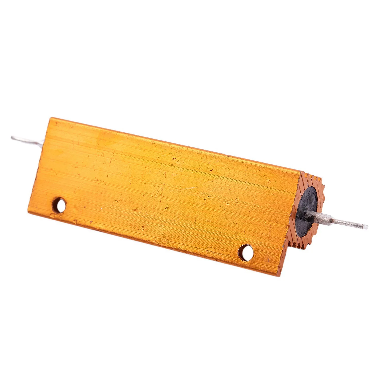 A58Z 2X met goud aluminium beklede vermogensweerstand, weerstand 100 W, 1 Ohm 1R en 2 Ohm 2R