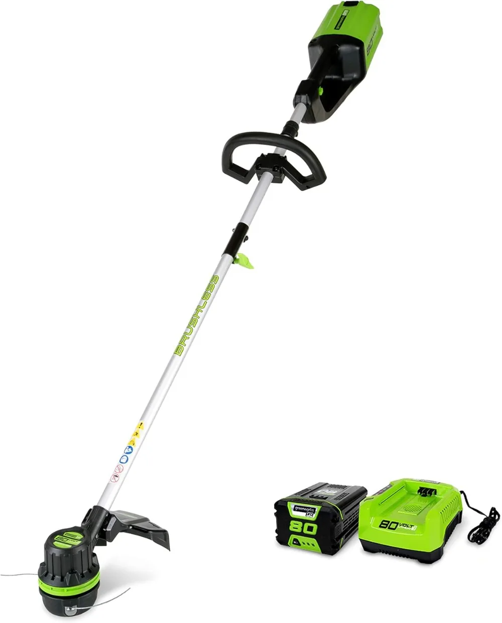 

80V 16 Inch Brushless String Trimmer, 2.0Ah Battery & Rapid Charger Included, ST80L210