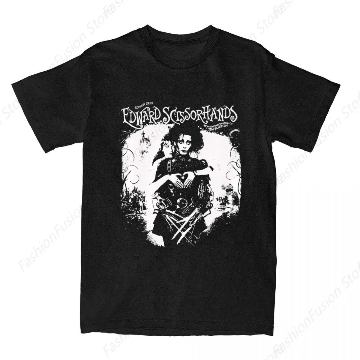 Classic Edward Scissorhands Tshirt Fashion Cotton Shirt Men Clothing Funny Graphic T Shirts All Seasons for Casual Daily Outdoor