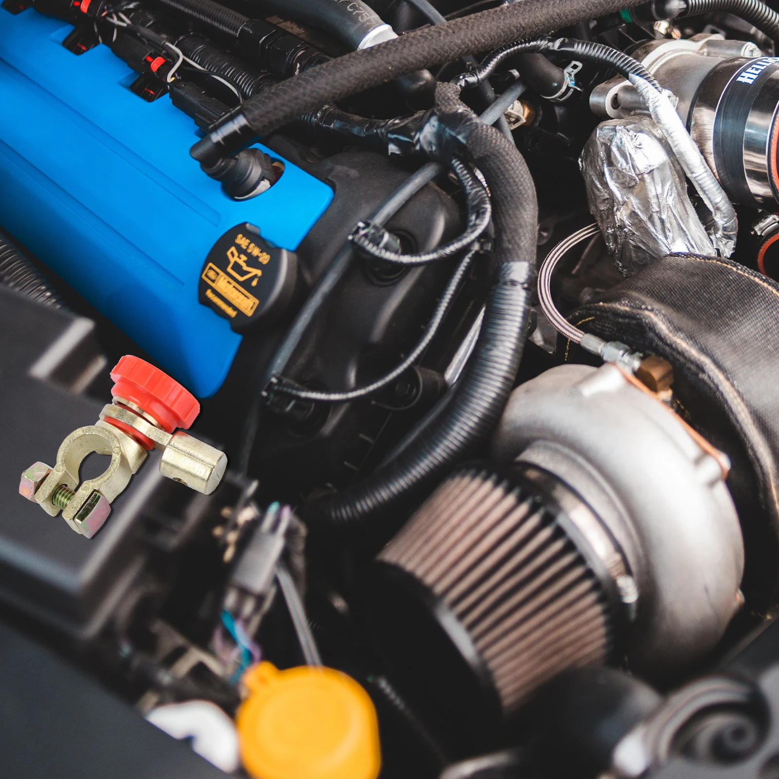 

17mm Universal Car Disconnect Switch Red Rotary Cut Off Isolator Quick Release Screw Prevent Leakage Current