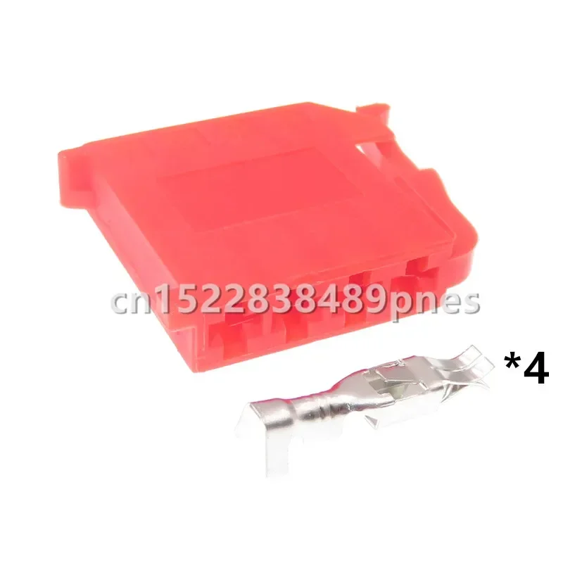 4 Pole 2.8mm Automotive Plug Wiring Harness Socket Red Housing Connector With Pins Auto Modification Accessories