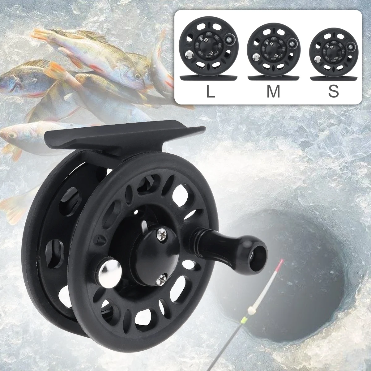 

ABS Easy fishing Fly Fishing Reel Former Rafting Rock Ice Fishing Vessel Wheel Left / Right Interchangeable for Pike Bass