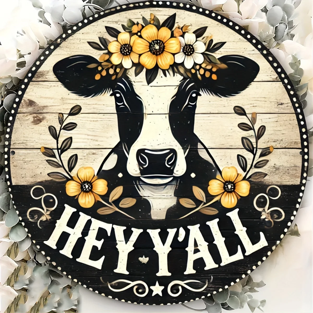 2D Flat, 2D Flat - Single Vintage Metal Wall Decor Featuring a Rustic 
