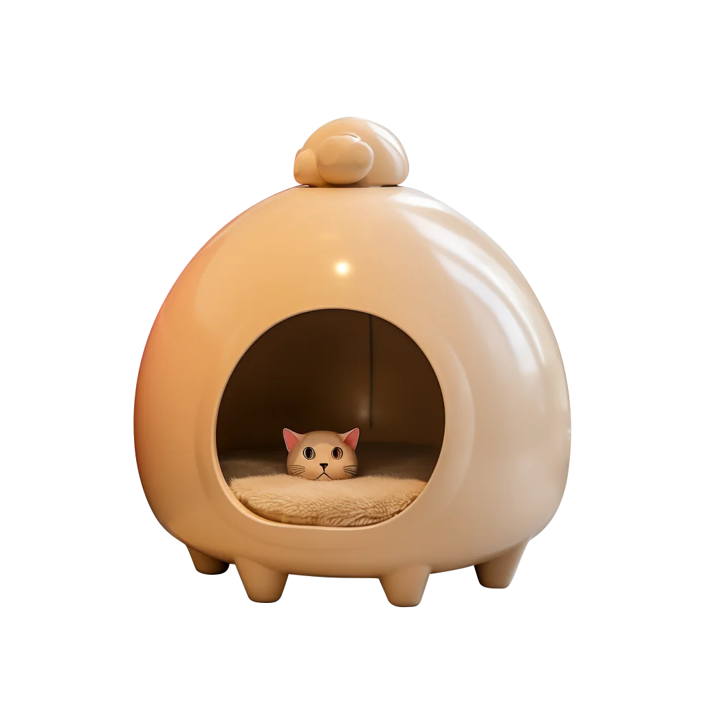 

Wholesale price 3D printed eco-friendly material circular breathable pet cage dog and cat house made in China