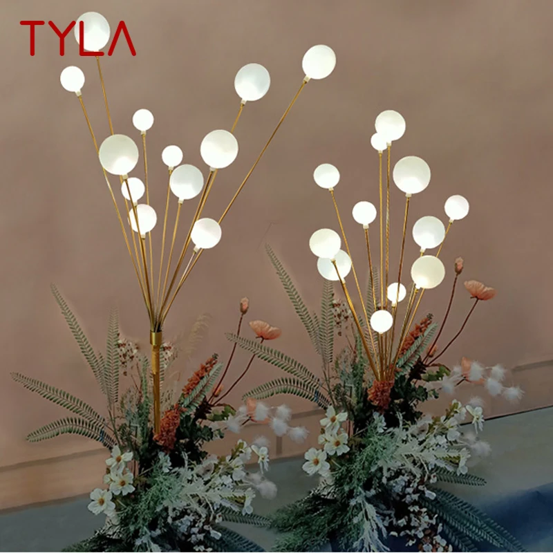 TYLA-LED Road Lead Lights para Decoração De Casamento, Golden Fruit, Tree Shape, Stage Landscape Lamp, Hall Party