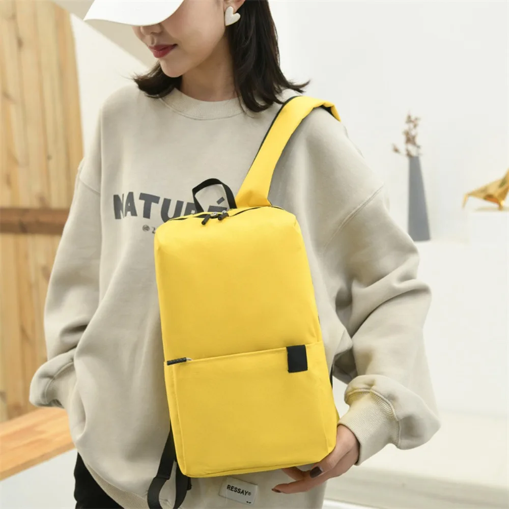 Solid Color Small Backpack Casual Large Capacity Waterproof Book Bags Schoolbag Travel Bag School Bags Teenagers