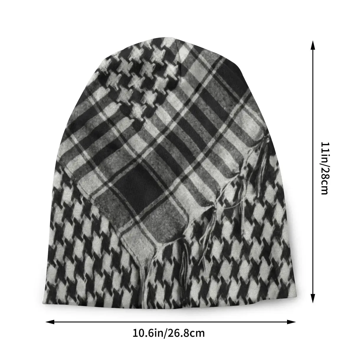 Fashion Winter Warm Knitted Hats Unisex Bandana Shemagh Skullies Beanies Caps Palestinian Arabic Keffiyeh Bonnet 