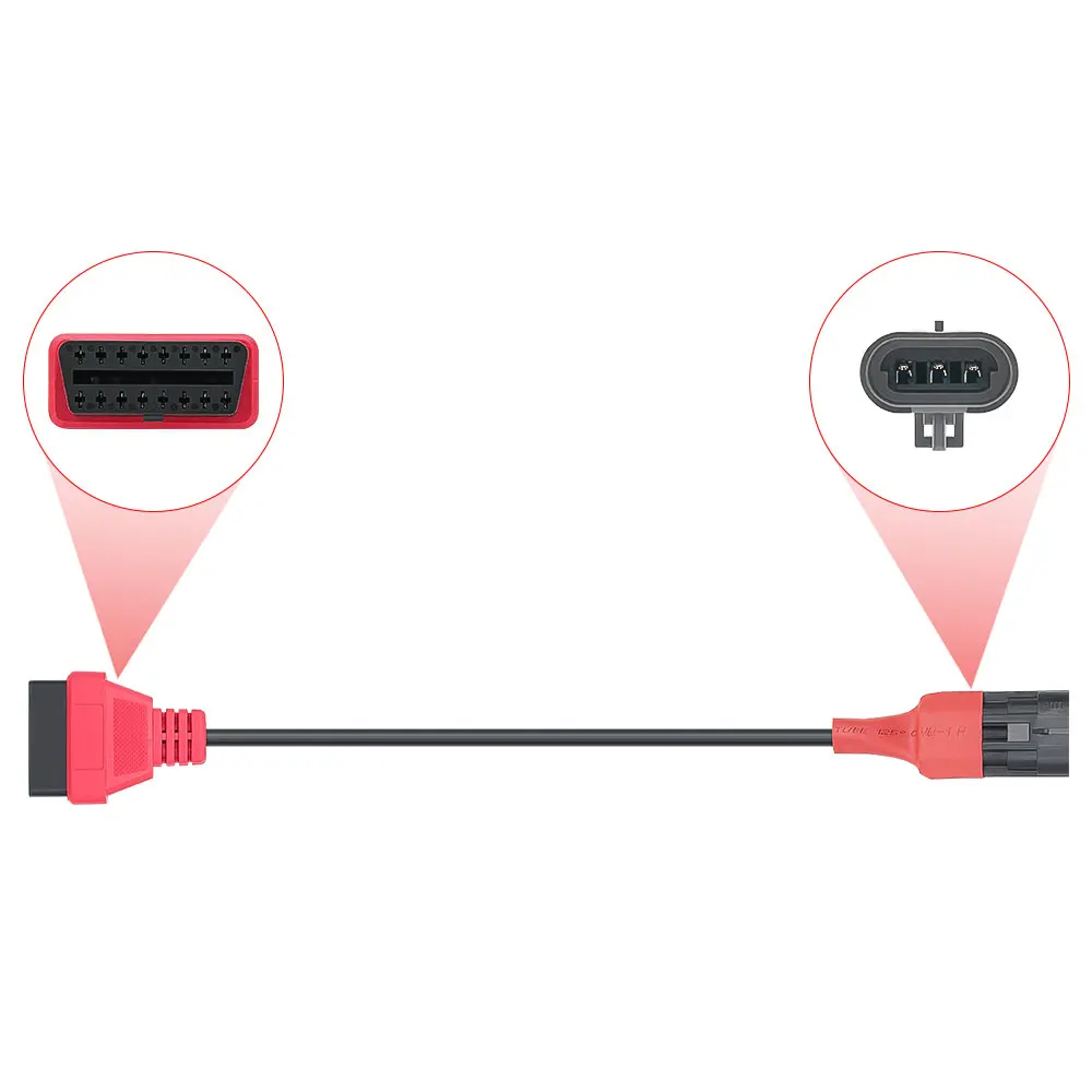 SYM 3Pin to OBD2 16Pin Motorcycle Diagnostic Adapter Cable OBD Scanner Extension Connector for Sanyang Motor Repair Tool