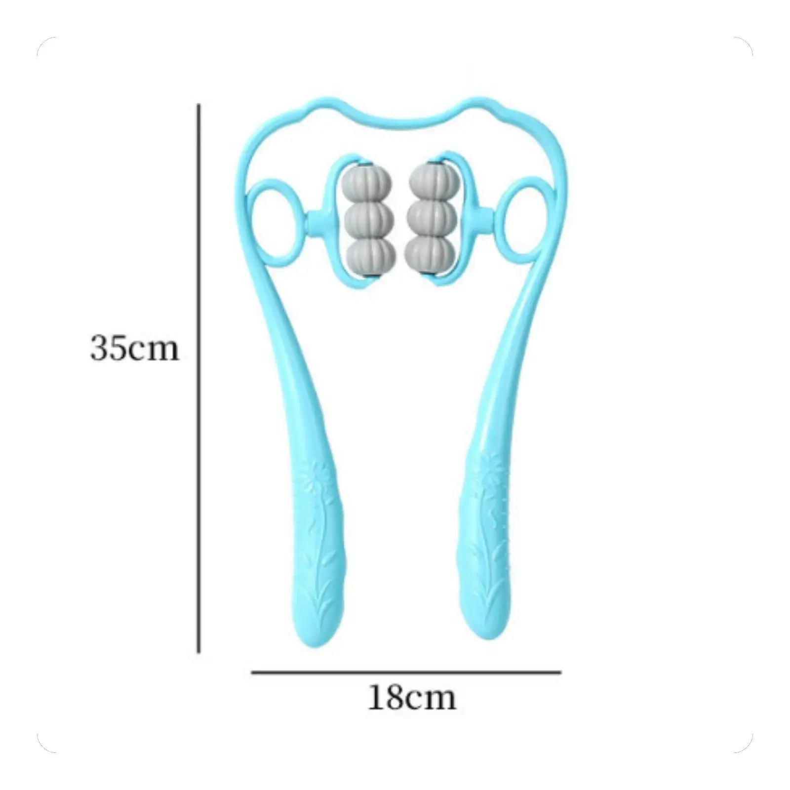 Neck Massager Handheld 6 Wheel Roller Versatile Body Relief Easy Manual Use for Home Neck Waist Thigh