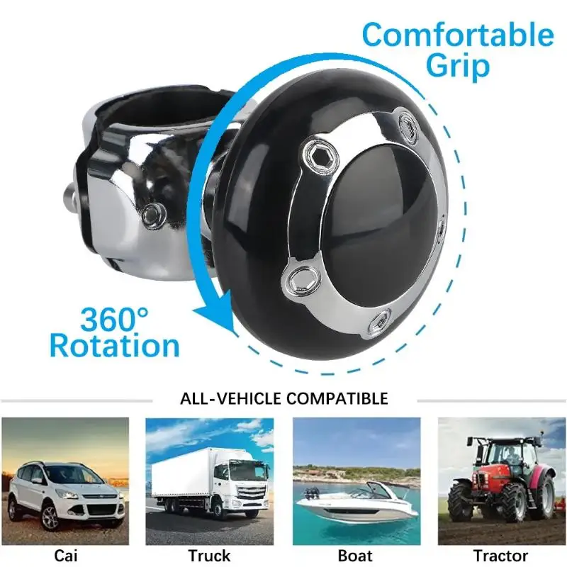

Steering Wheel Spinner Knob Car Turning Steering Wheel Ball Handle With Spinner Knob Rotating Universal Steering Wheel Booster