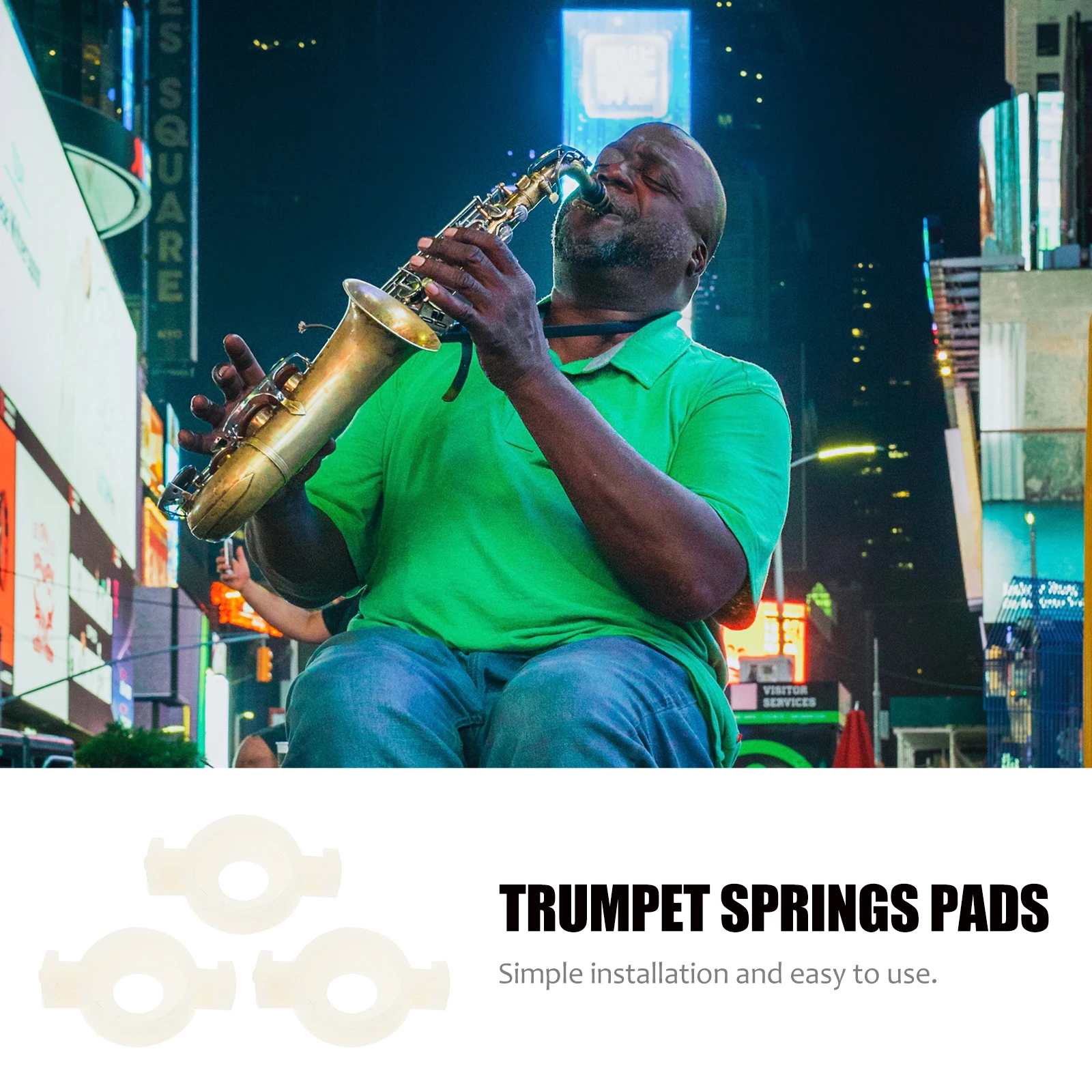 

3 Pcs Trumpet Springs Pads Washer Useful Button Practical Horn White Valves Plastic Accessories