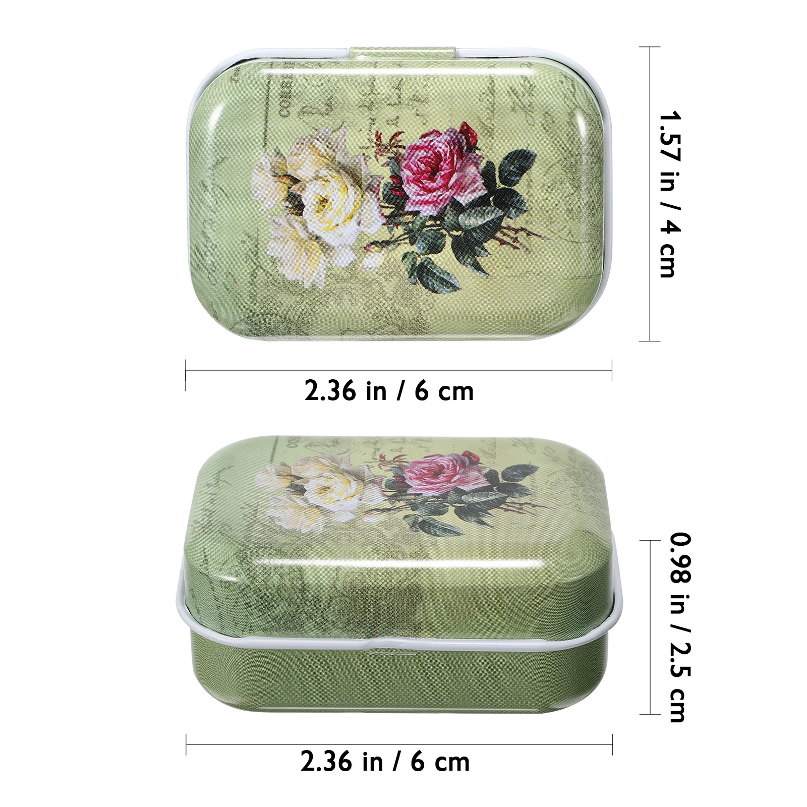 8 Pcs Tin Boxes Vintage Jewelry Box Trinket Box Small Jewelry Box With Lid Flower Organizer Box Vintage storage iron box