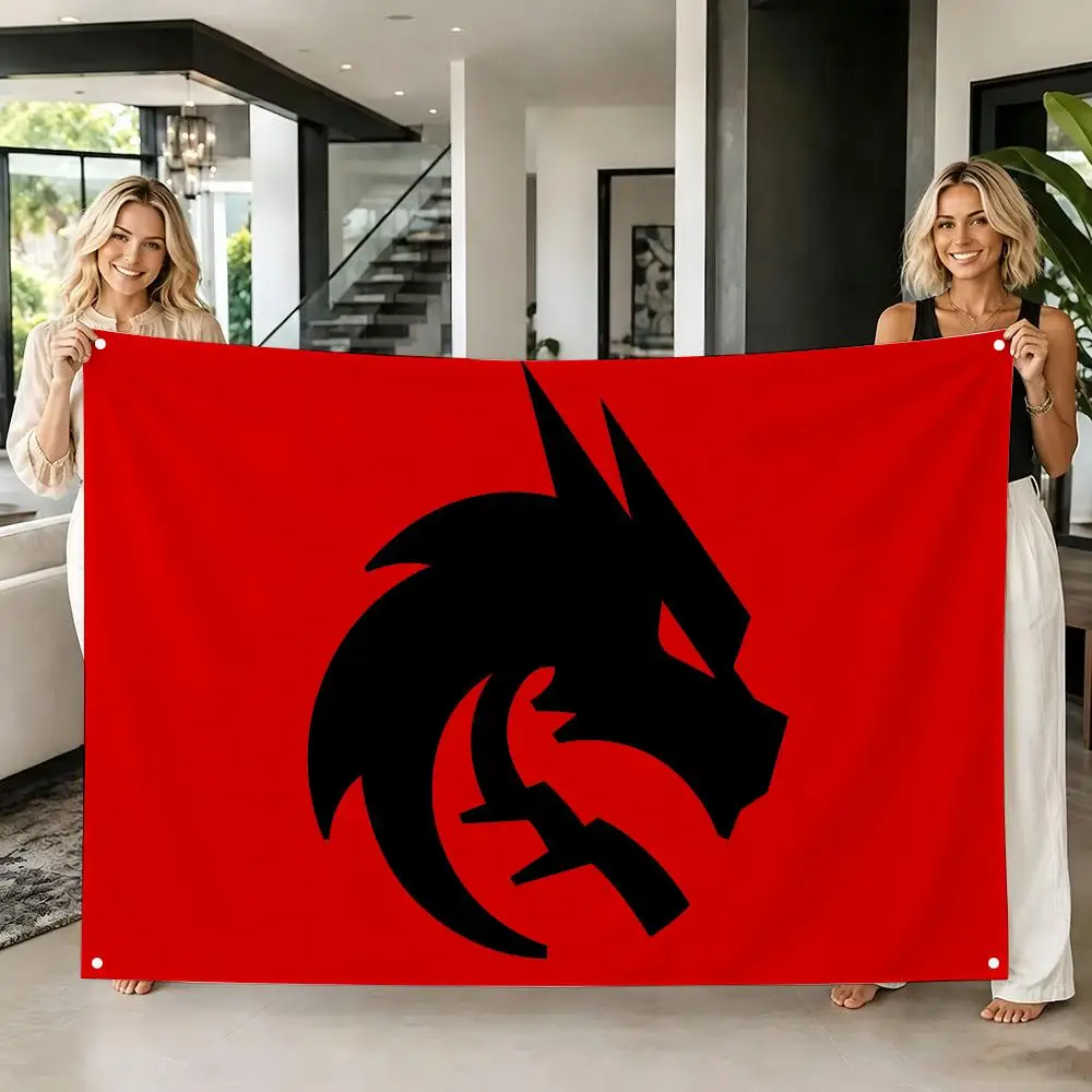 Green dragon T-Team S-Spirit E-Sports Flags Tapestry Creative Pattern Photo Living Room Wall Art Party Outdoor Decor