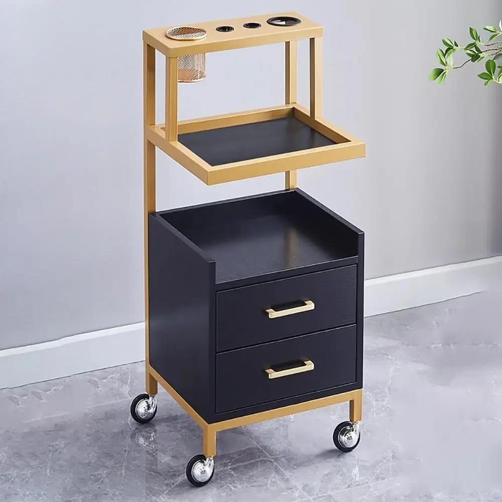 

Профессиональные тележки для парикмахерских с ящиками для хранения и держателями для фенов