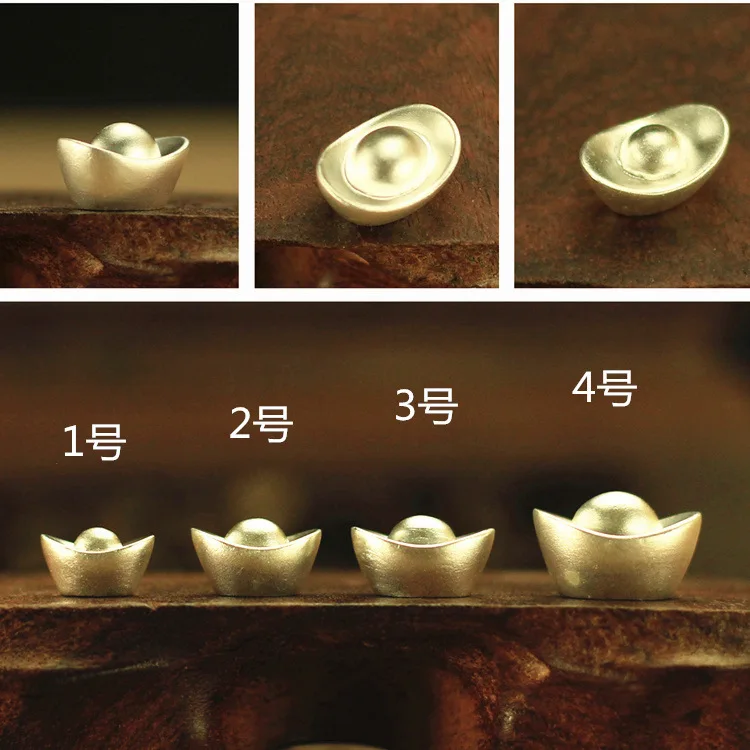 Seven precious stones, size and number, Feng Shui silver ingots, ornaments for worship, Chinese style living room decoration