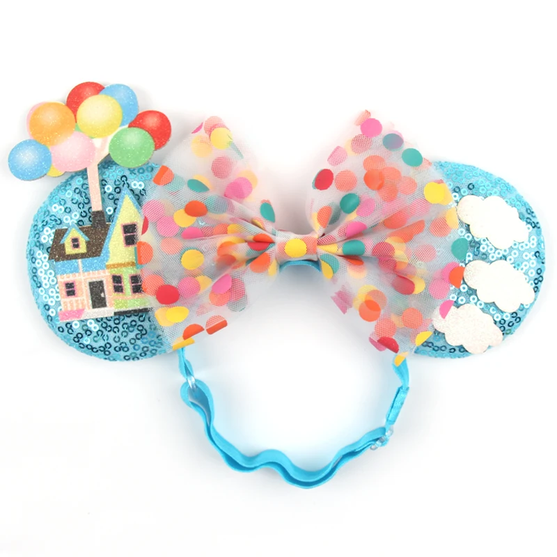 2023 New Disney Ears Adjustable Elastic Headband Adult Mickey Mouse Nylon Hairband Kids Hair Accessories Festival Trip Party DIY