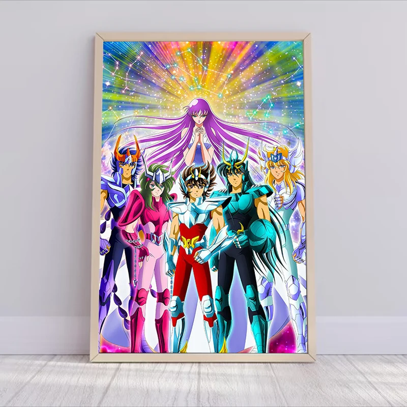 Saint Seiya Anime Poster Painting on Canvas Wall Art Home Decoration Decorative Paintings Aesthetic Room Decoration Decor Prints