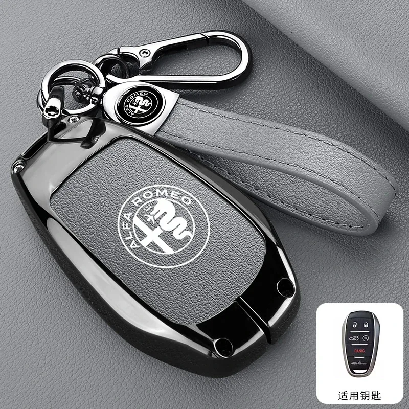 

Автомобильный смарт-чехол с дистанционным управлением, защитный чехол, 5 кнопок для Alfa Romeo Stelvio Giulia 2017-2024 4C, аксессуары для ключей с пауком, брелок