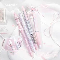 4Pcs Fashion Simple Cute Gel Pens For Children Solid Color Ballet Series Stationery Gel Pen Writing Pen Student Supplies