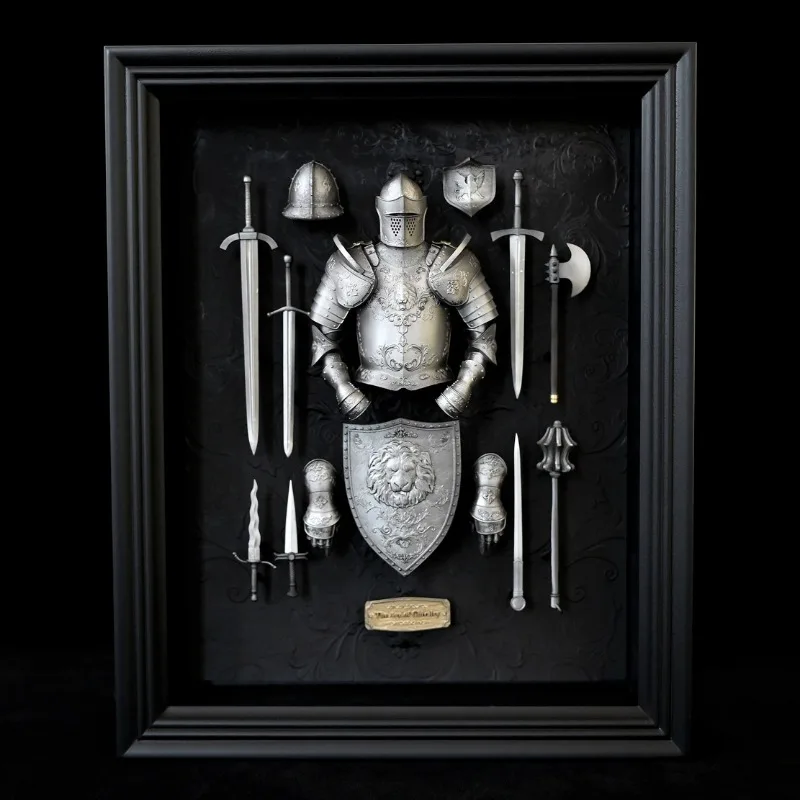 Home Decoration Resin Ornament, European Anglo-French Medieval Knight Armor Photo Frame LTCP-266