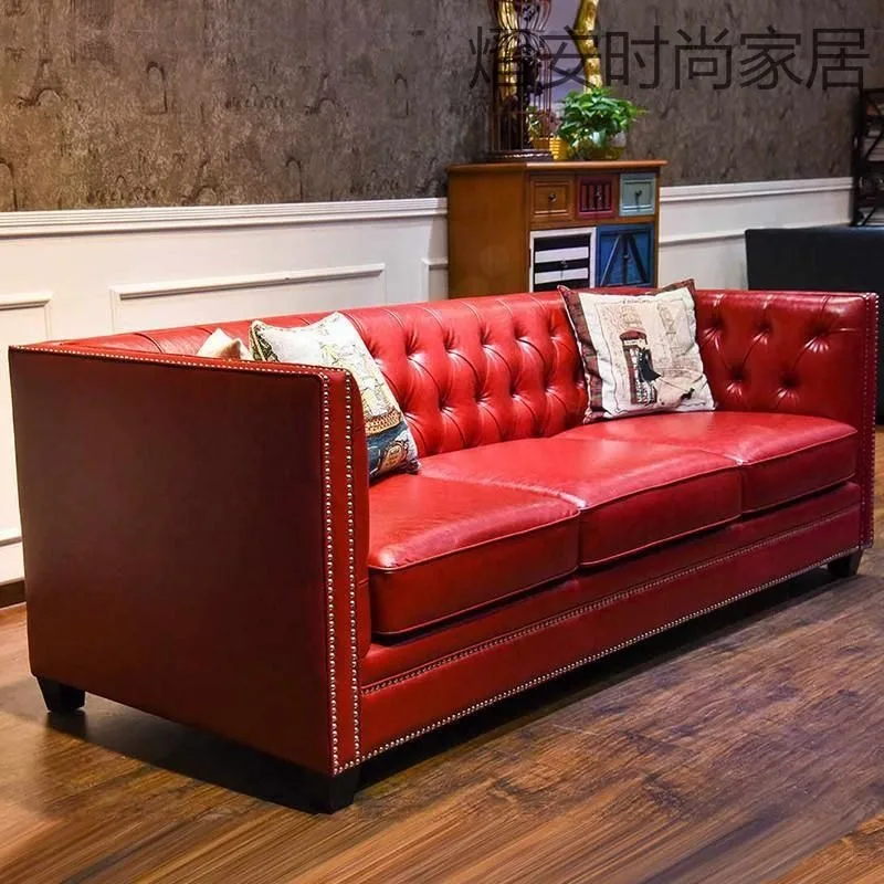 Business luxury high-grade leather leather sofa